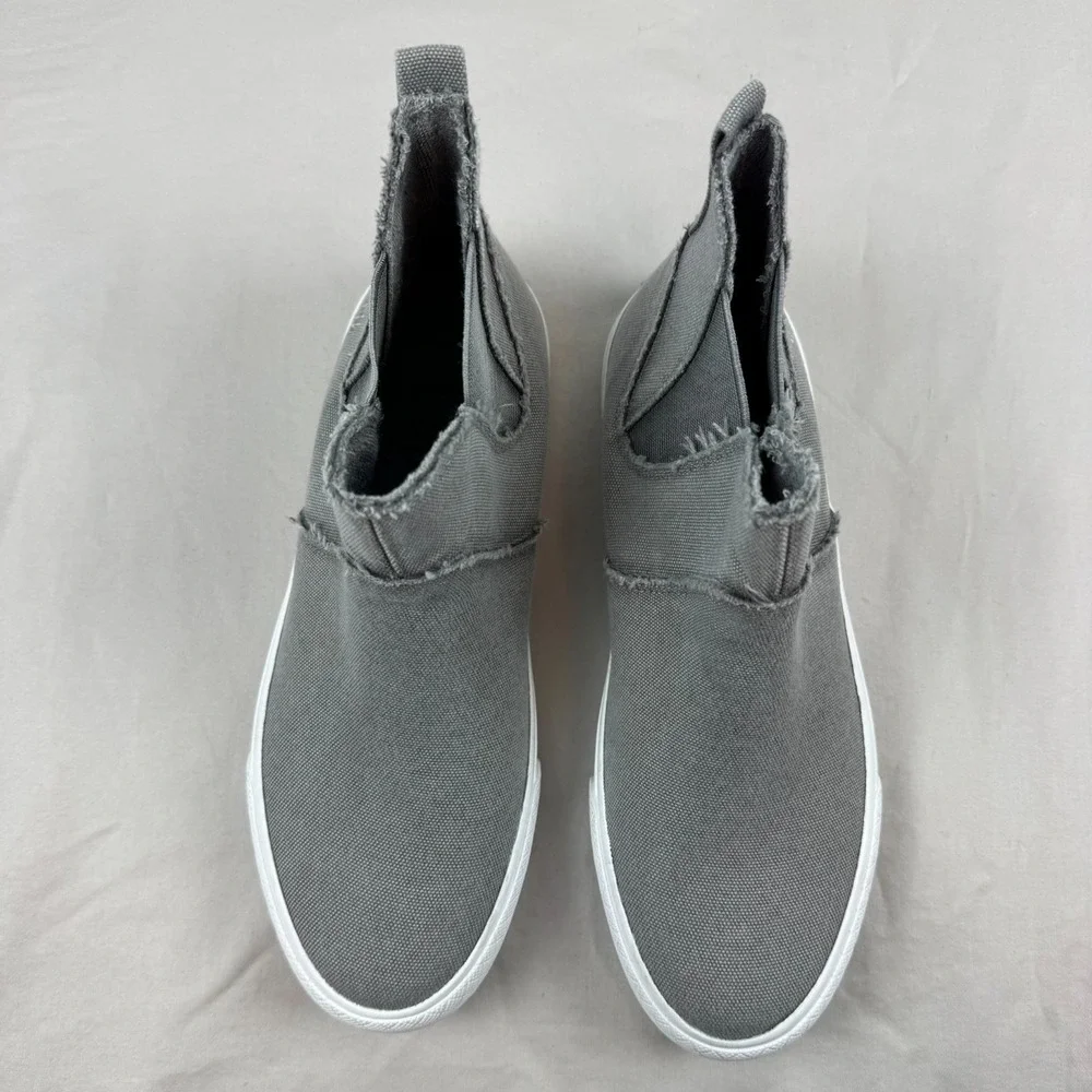 BLOWFISH MALIBU TORTA Womens Pull On High Sneaker Gray Boot Distressed - 8.5‎ US